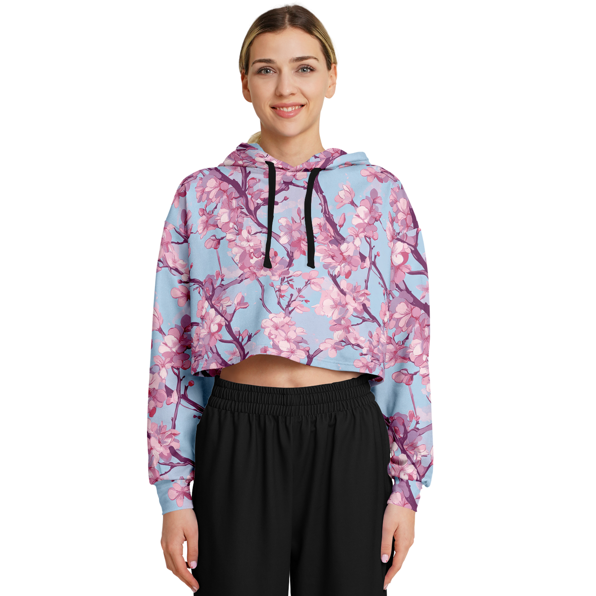 Cherry Blossom Cropped Hoodie