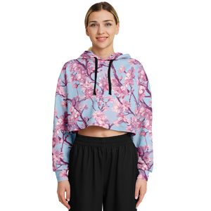 Cherry Blossom Cropped Hoodie