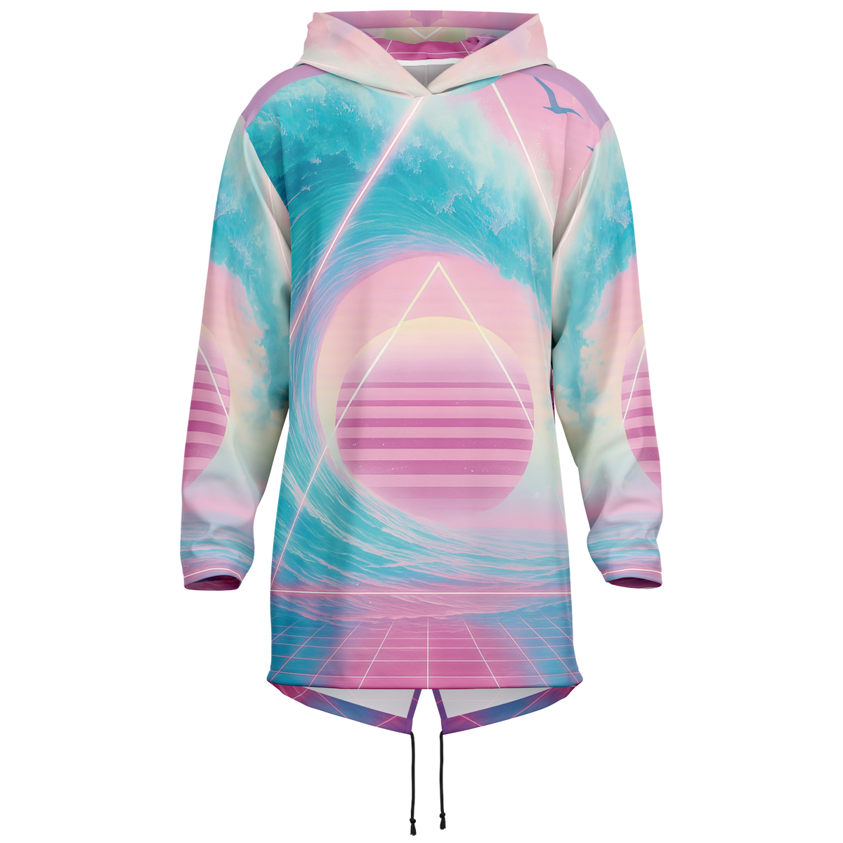 Grid Tide Longline Hoodie