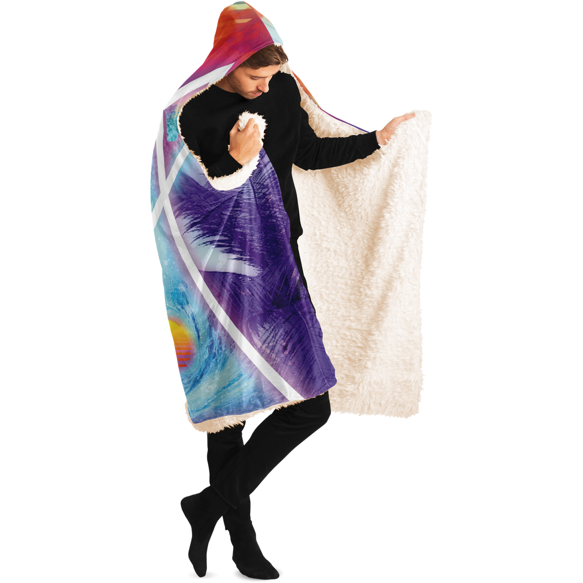 Dimensions Collide Hooded Blanket