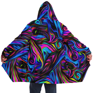 Psychedelic Waves Cloak (Black Fur)