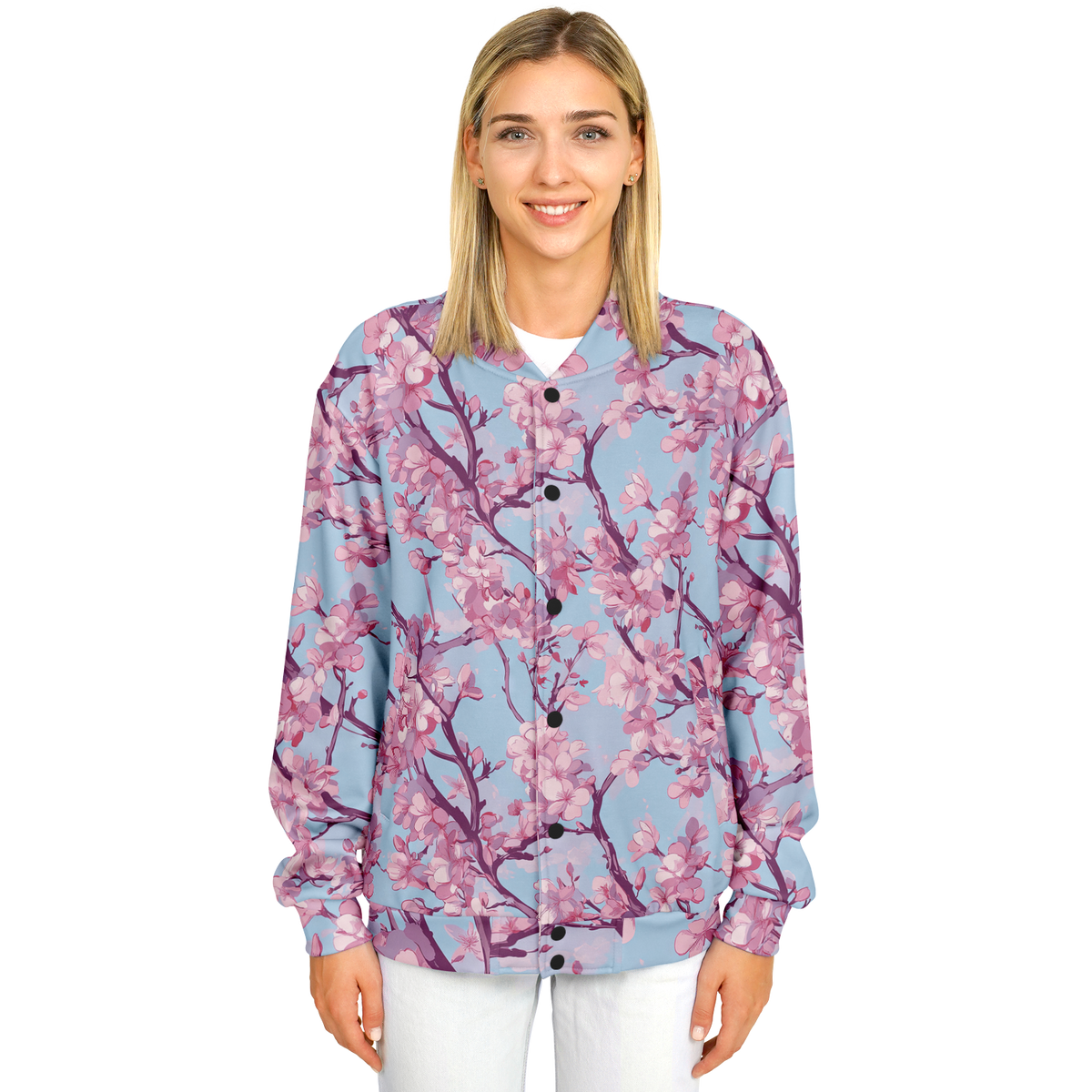 Cherry Blossom Varsity Jacket