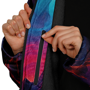 Spectral Heights Zip Up Cloak (Black Fur)