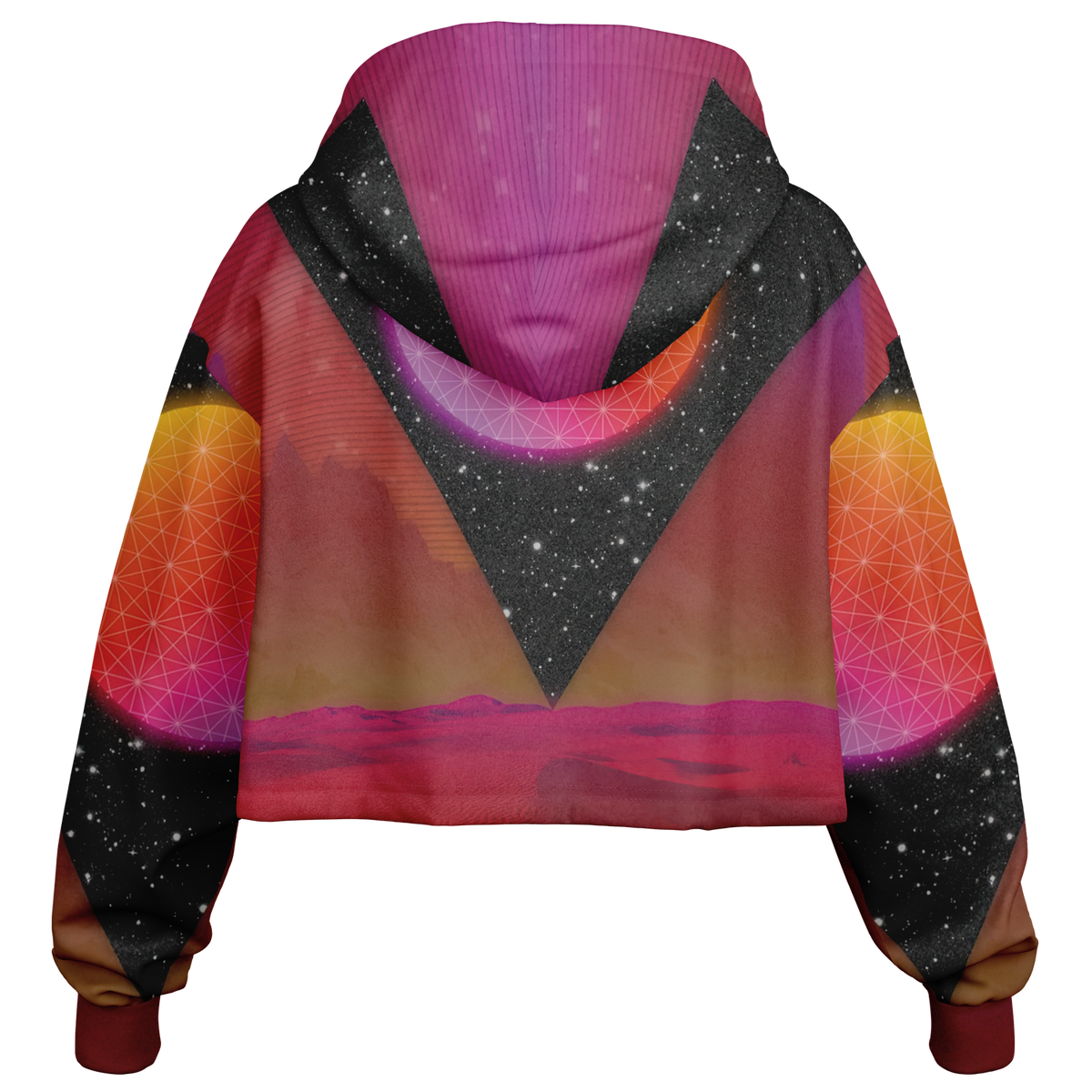 Desert Continuum Cropped Hoodie