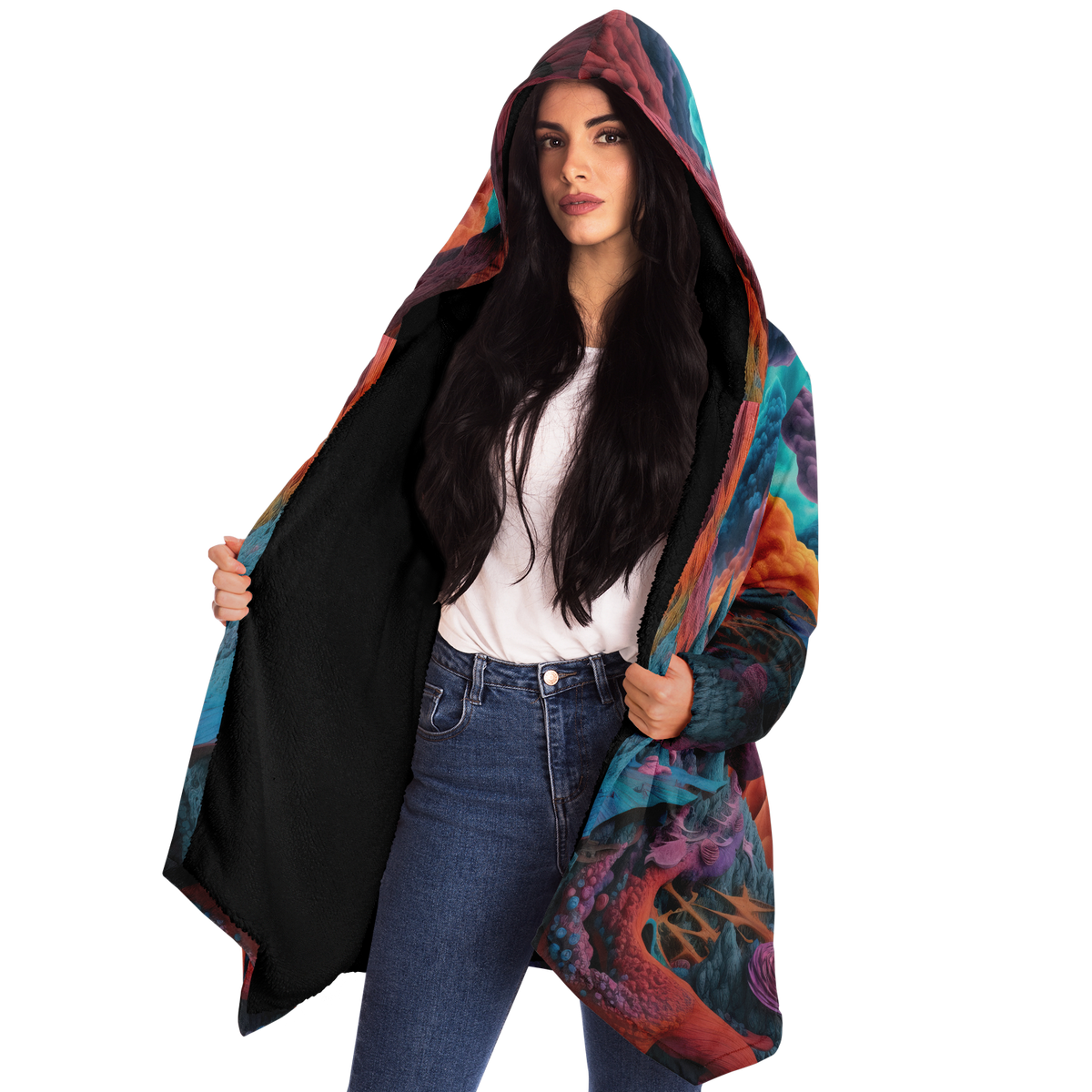 Surreal Summit Cloak (Black Fur)