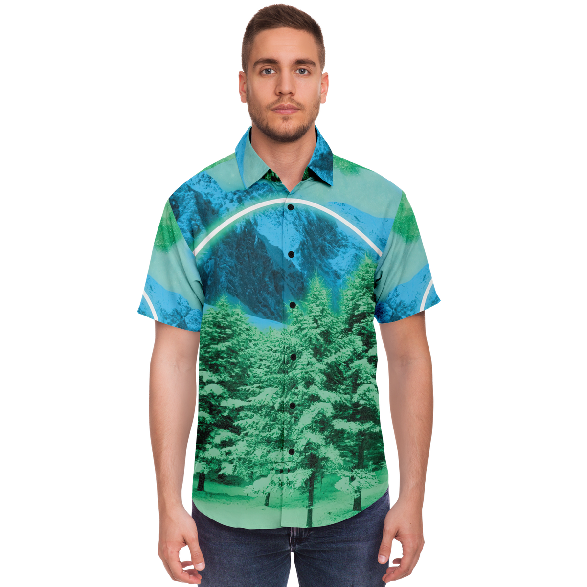 Minty Wonderland Button Down Shirt