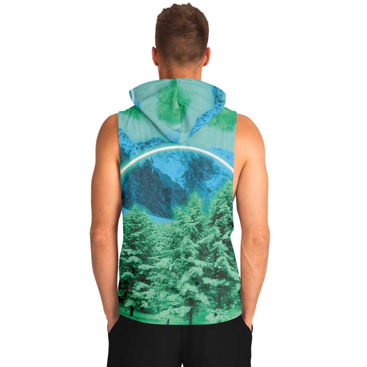 Minty Wonderland Sleeveless Hoodie