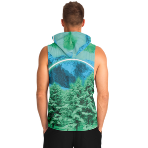 Minty Wonderland Sleeveless Hoodie