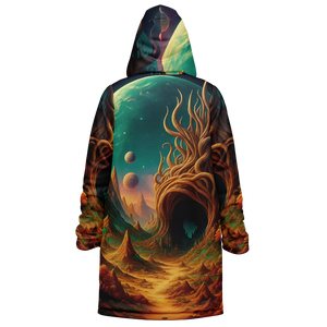 Cosmic Mirage Zip Up Cloak (Black Fur)