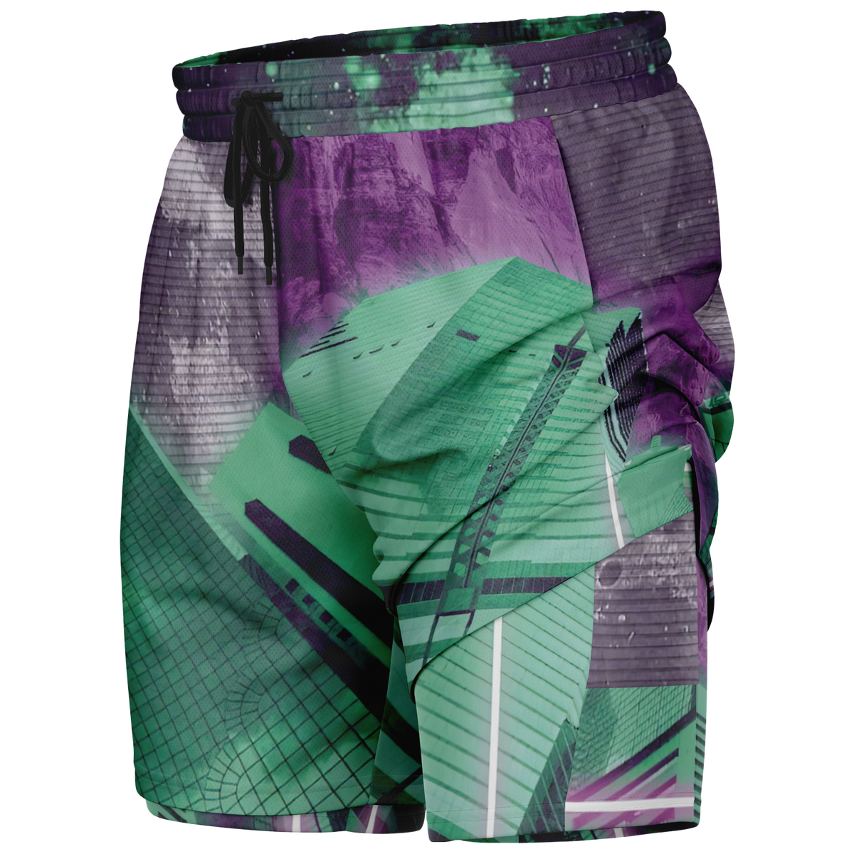 City of Radiance Men's 2 in 1 Shorts