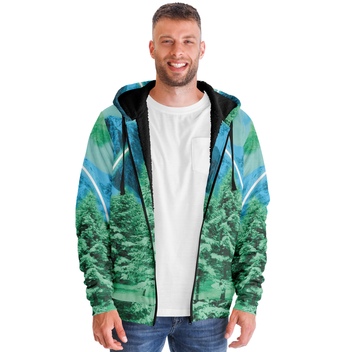 Minty Wonderland Sherpa Hoodie