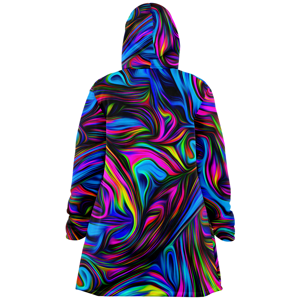 Psychedelic Waves Cloak (Black Fur)