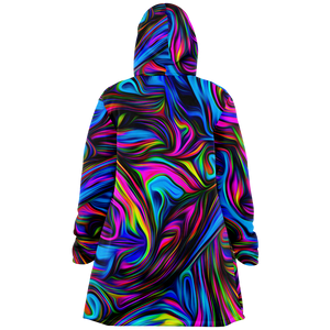 Psychedelic Waves Cloak (Black Fur)