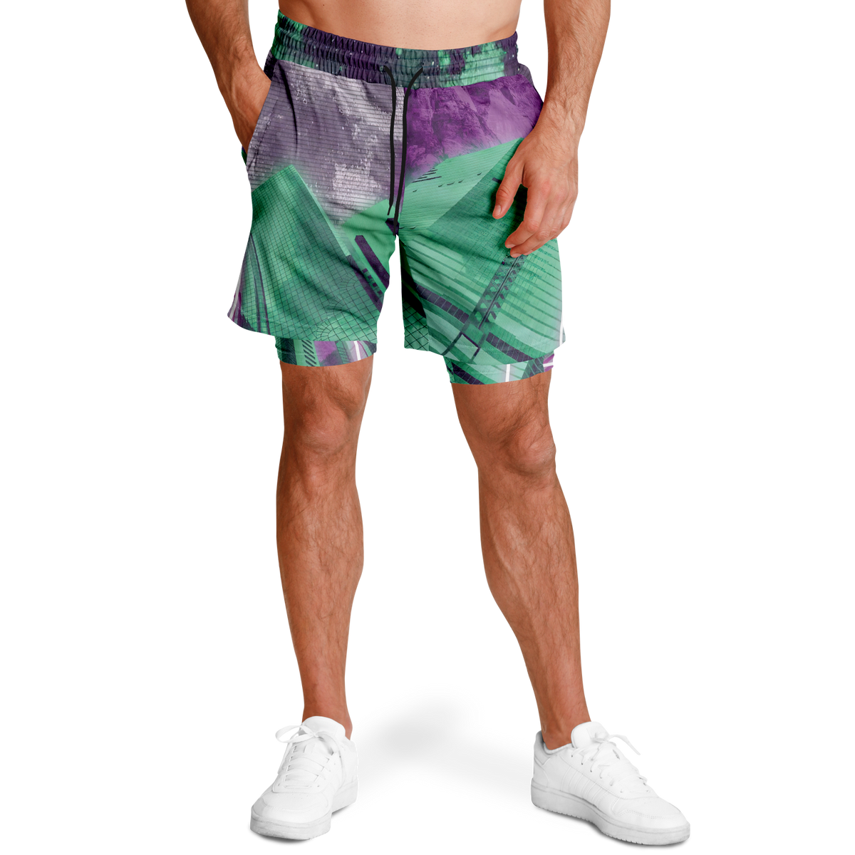 City of Radiance Men's 2 in 1 Shorts