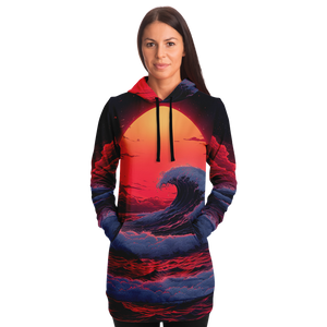 The Synthwave off Kanagawa Hoodie Dress