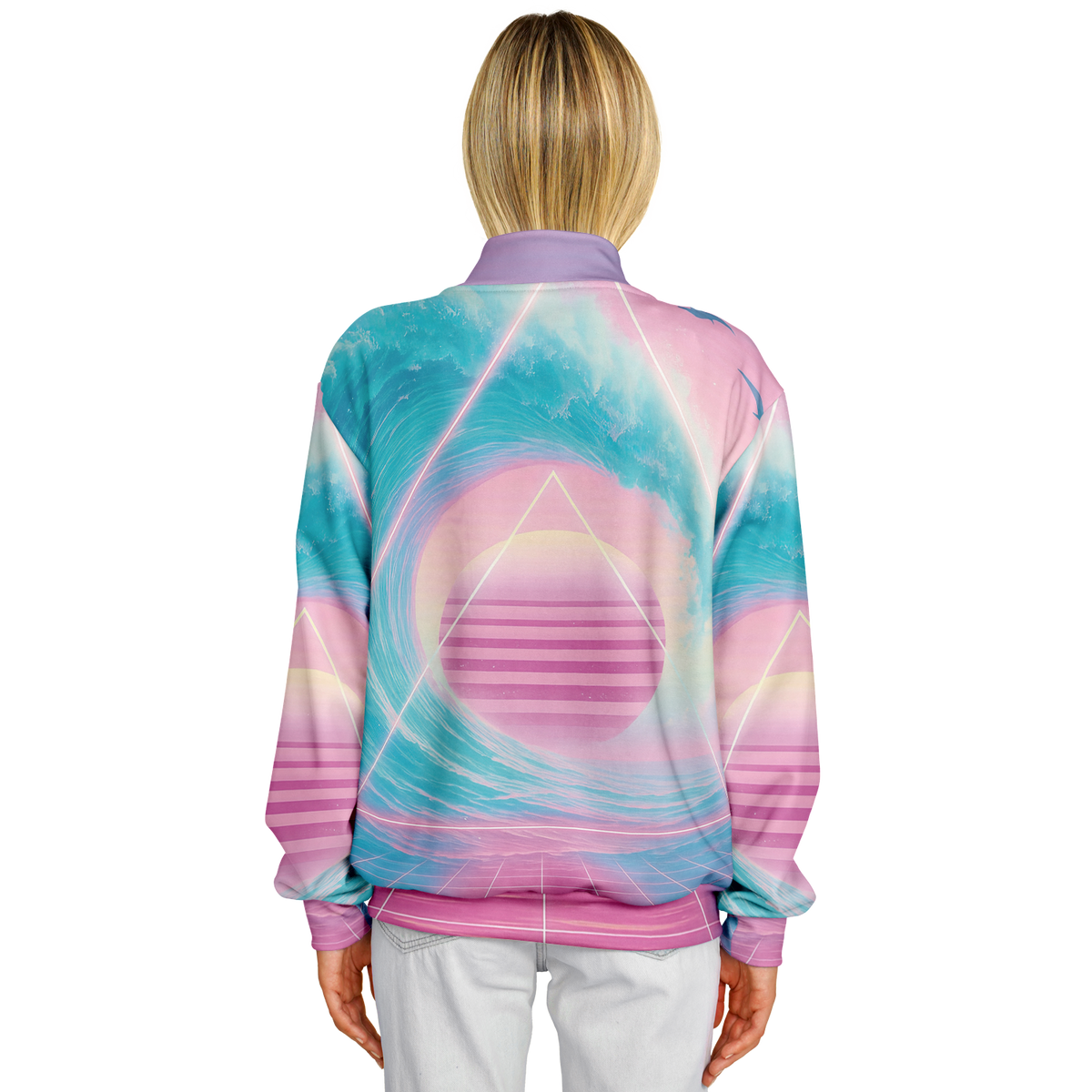 Grid Tide Varsity Jacket