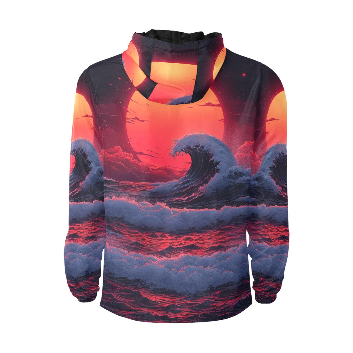 The Synthwave off Kanagawa Windbreaker