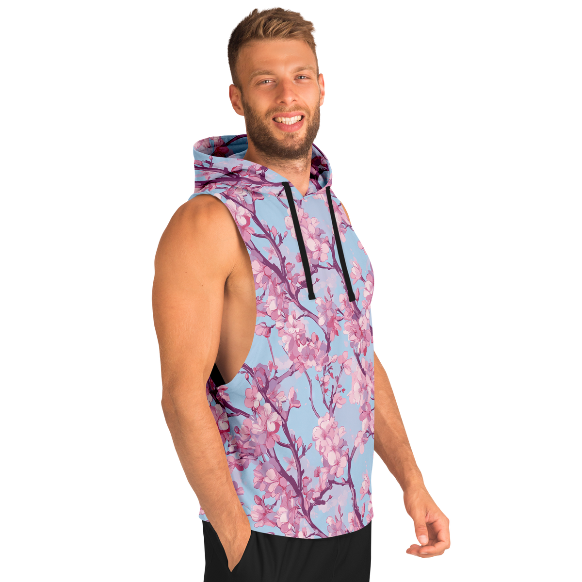 Cherry Blossom Sleeveless Hoodie