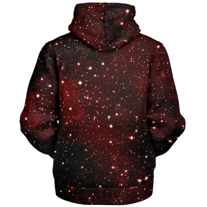 Crimson Space Sherpa Hoodie (Black Fur)
