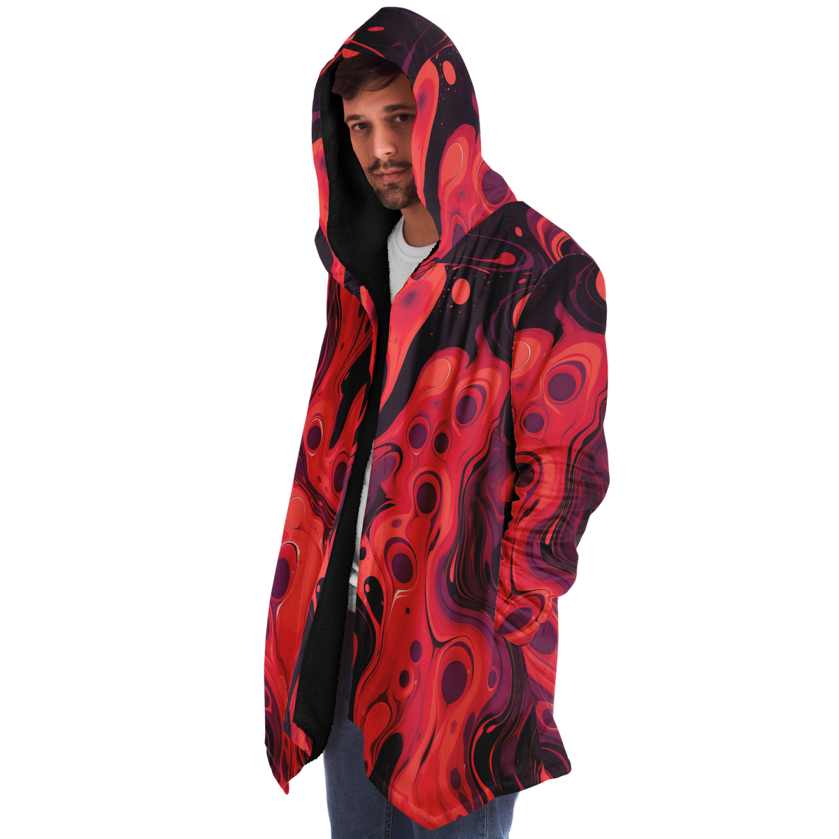 Scarlet Fusion Cloak (Black Fur)