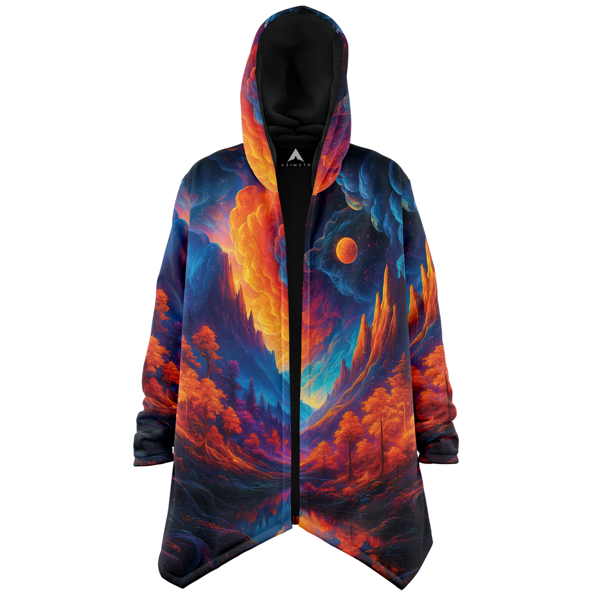 Wonderland Valley Cloak (Black Fur) - Festival Clothing, Rave Outfits, EDM Gear