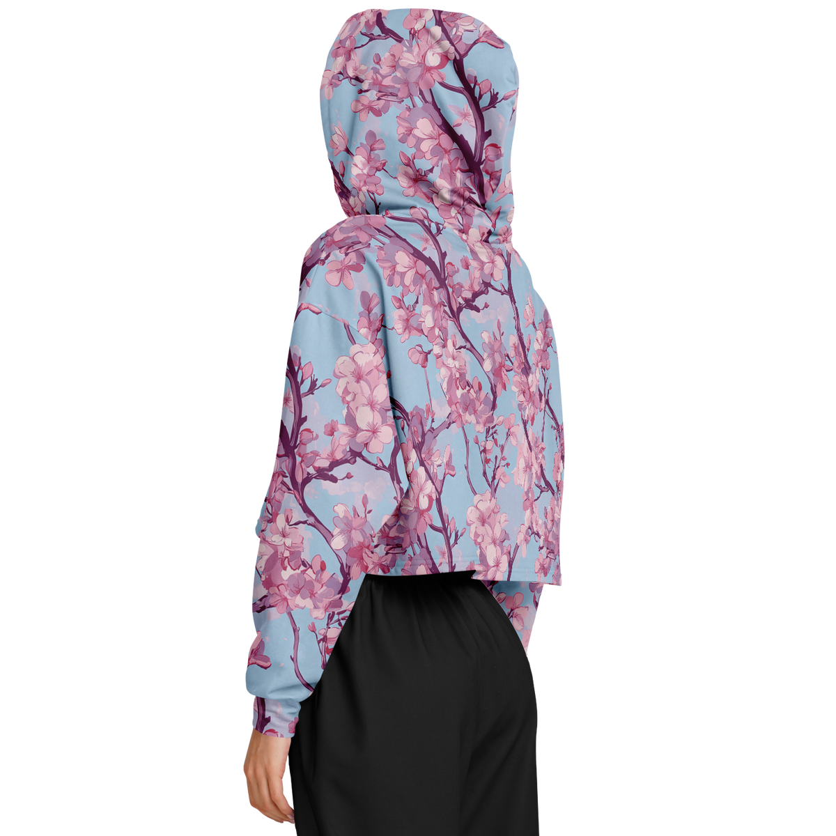 Cherry Blossom Cropped Hoodie