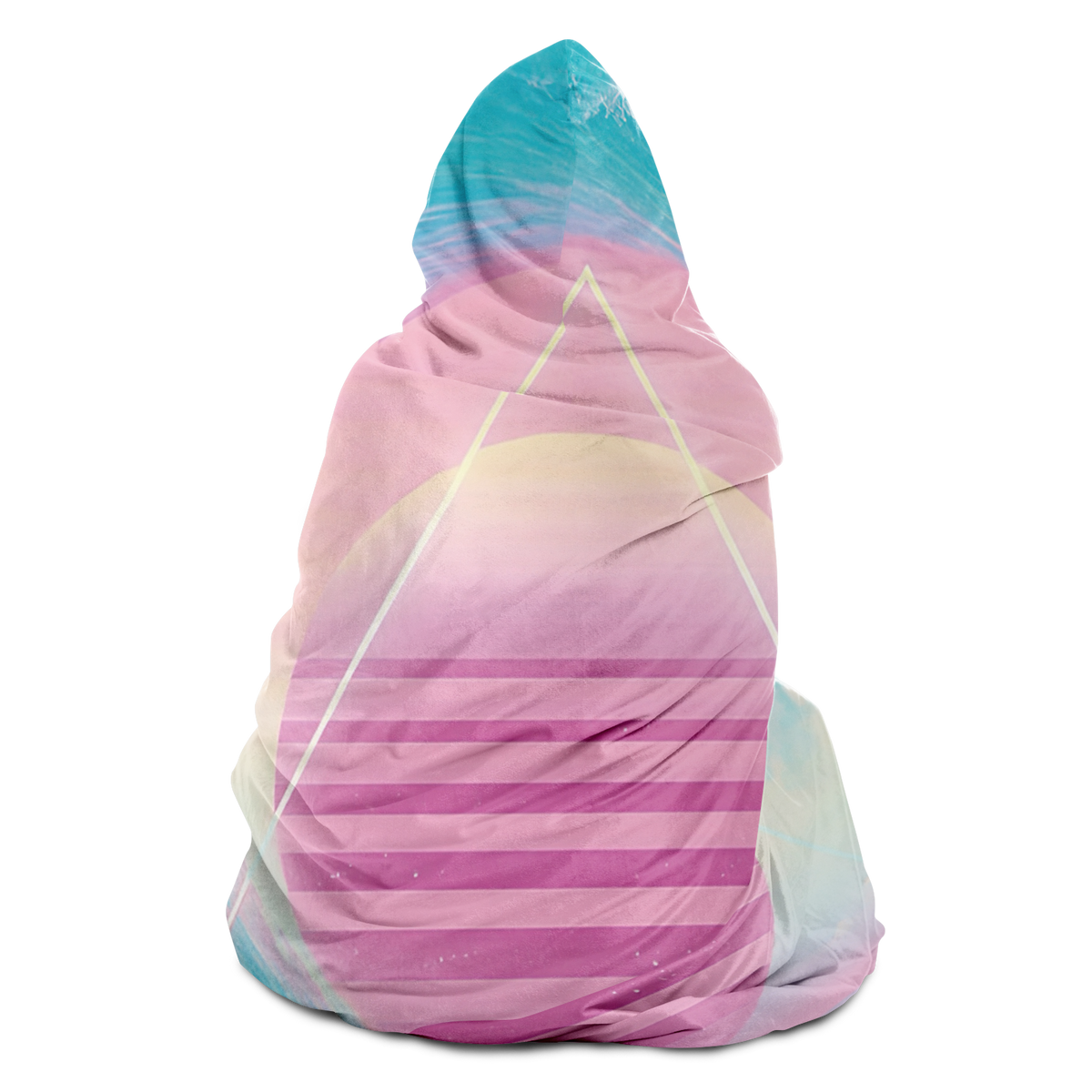 Grid Tide Hooded Blanket