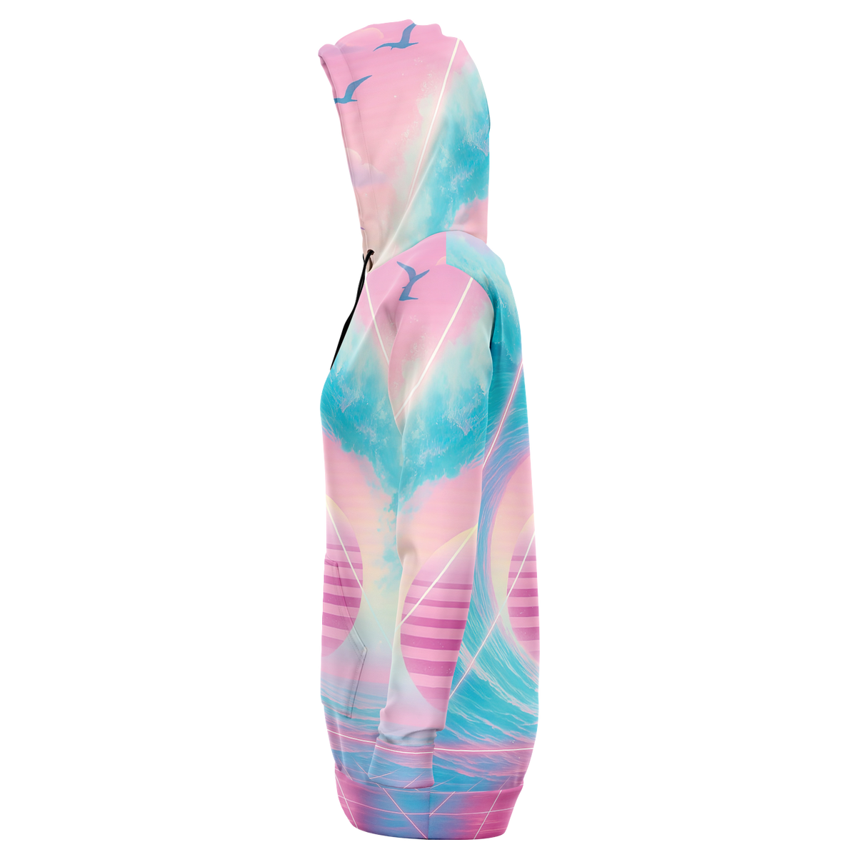 Grid Tide Hoodie Dress