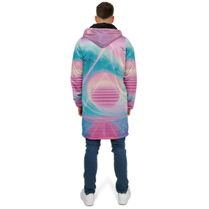 Grid Tide Zip Up Cloak