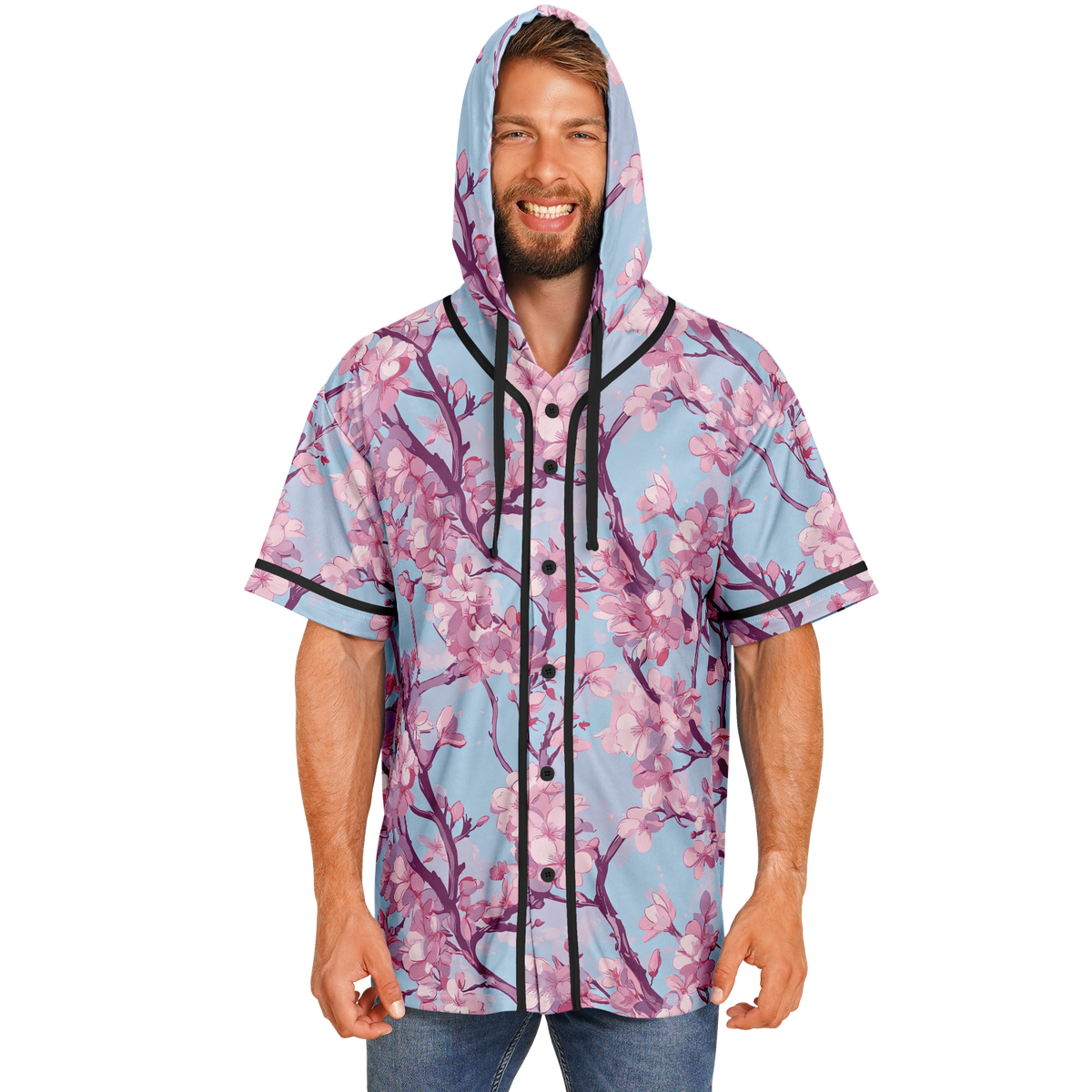 Cherry Blossom Hooded Jersey