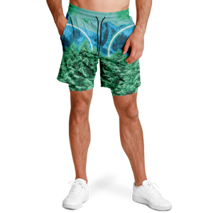 Minty Wonderland Men's 2 in 1 Shorts