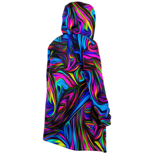 Psychedelic Waves Cloak (Black Fur)