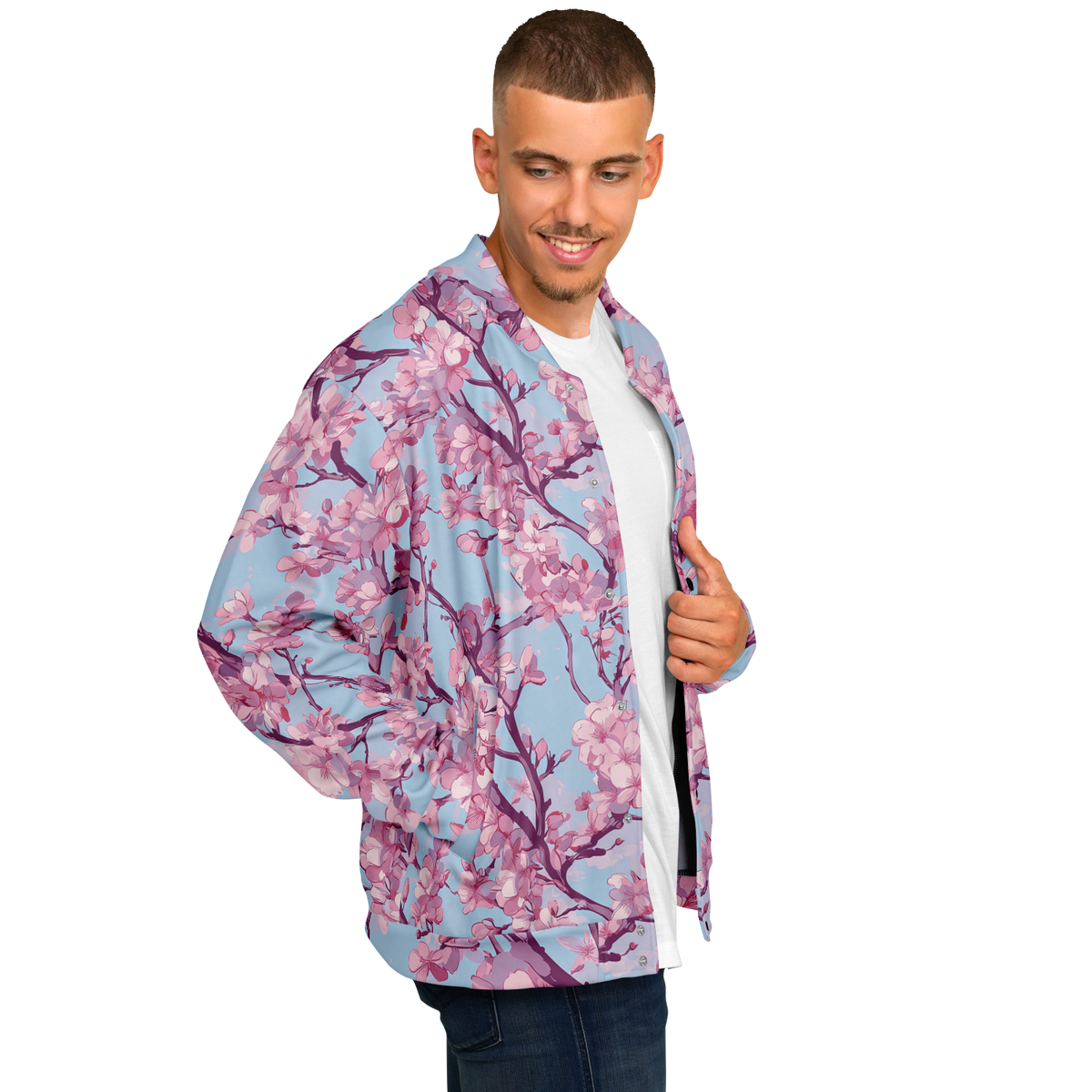 Cherry Blossom Varsity Jacket