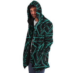 Electrostatic Cloak (Black Fur) - Festival Clothing, Rave Outfits, EDM Gear