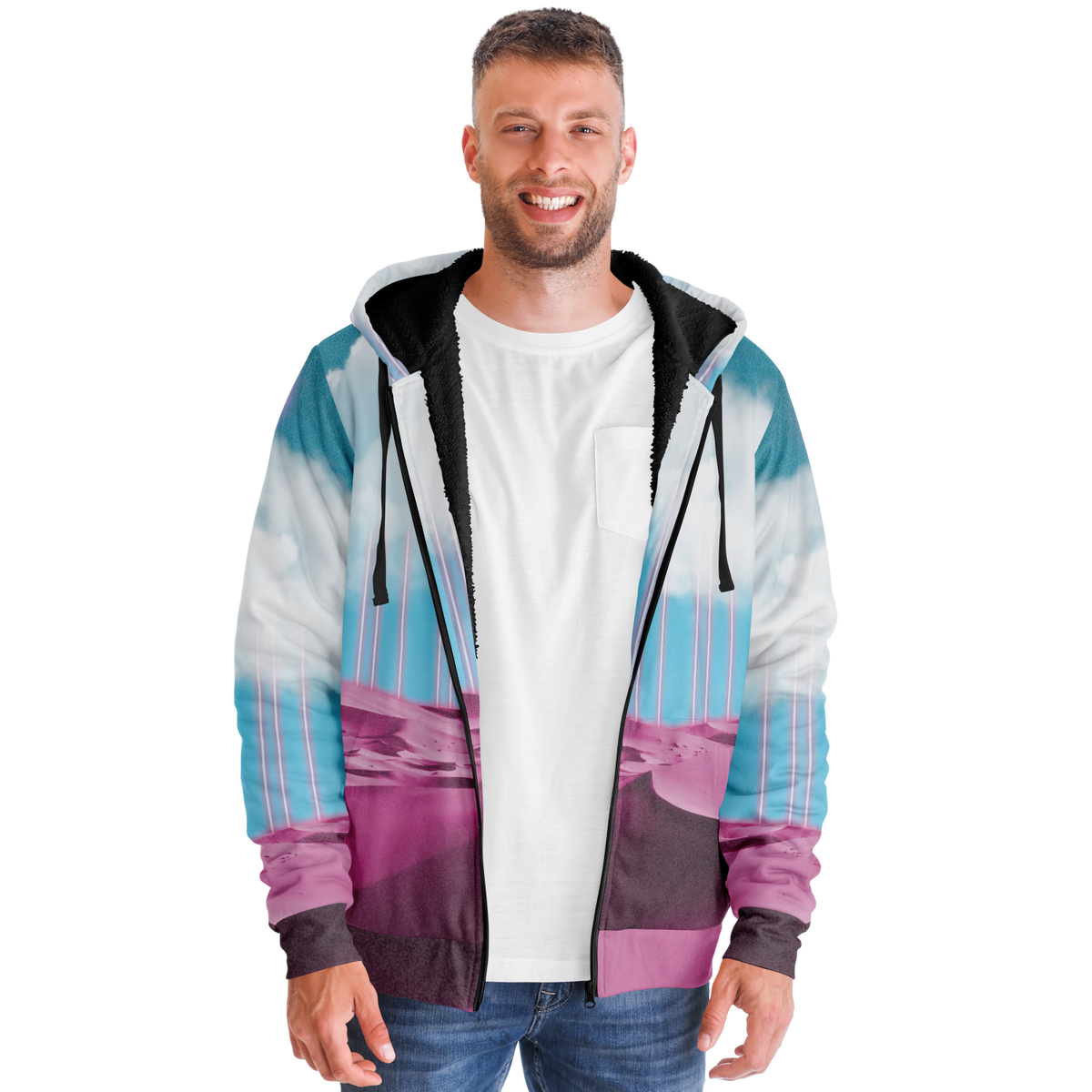 Electric Desert Sherpa Hoodie