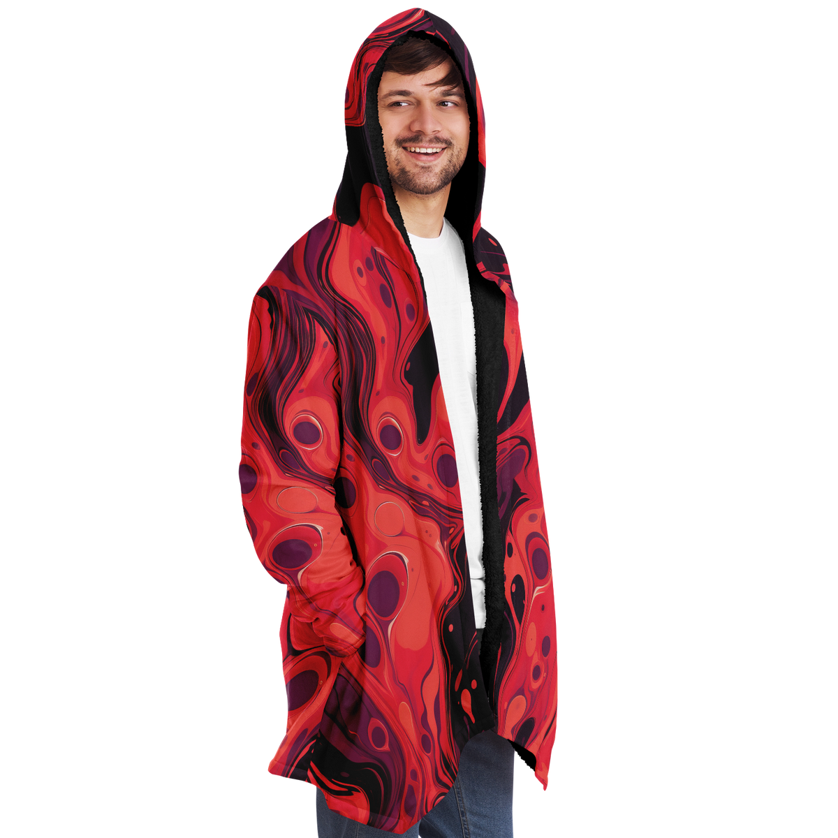 Scarlet Fusion Cloak (Black Fur)