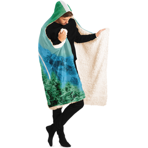 Minty Wonderland Hooded Blanket