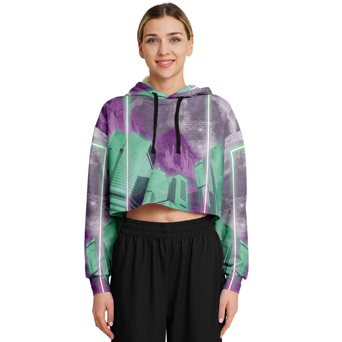 City of Radiance Cropped Hoodie
