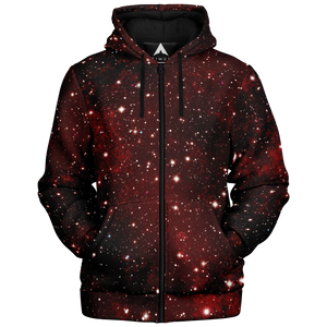 Crimson Space Sherpa Hoodie (Black Fur)