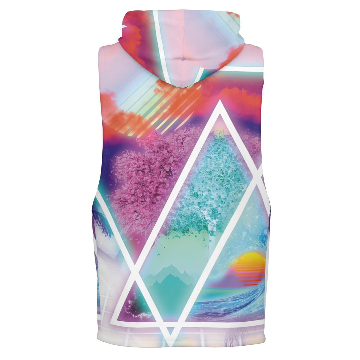 Dimensions Collide Sleeveless Hoodie