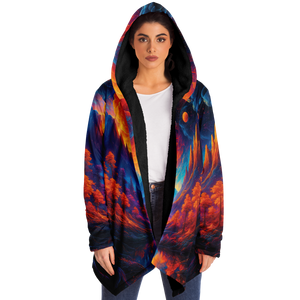 Wonderland Valley Cloak (Black Fur) - Festival Clothing, Rave Outfits, EDM Gear