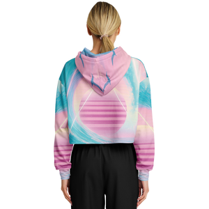 Grid Tide Cropped Hoodie