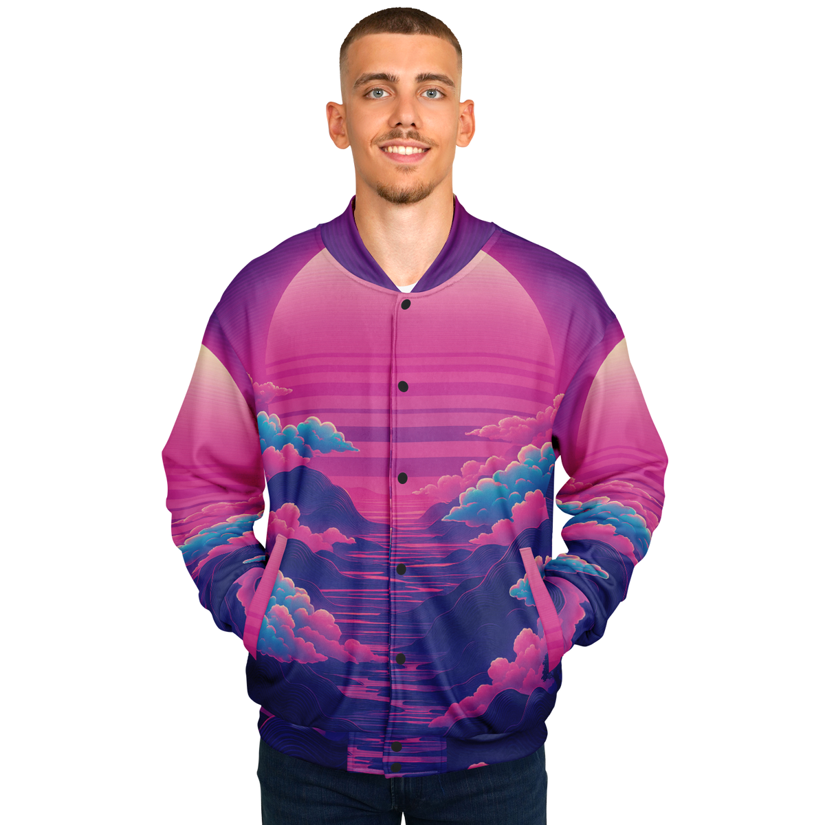 Duskwave Varsity Jacket