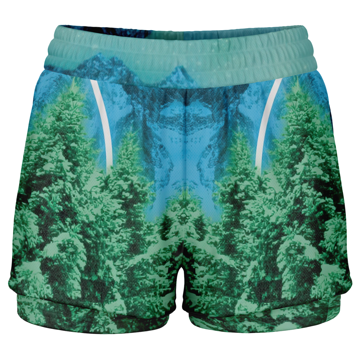Minty Wonderland Women's 2-in-1 Shorts