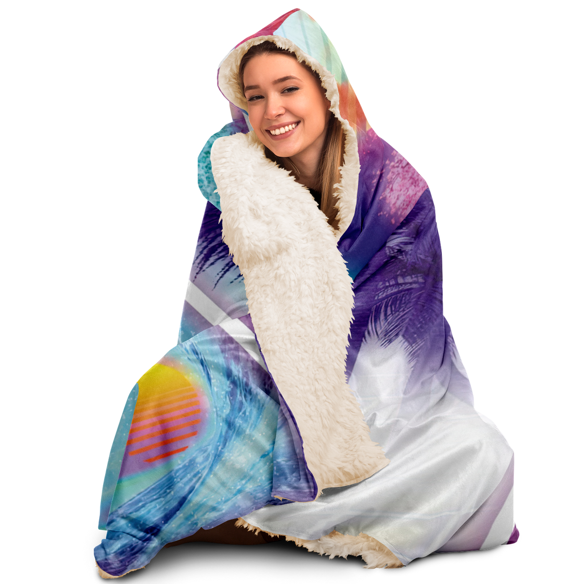 Dimensions Collide Hooded Blanket