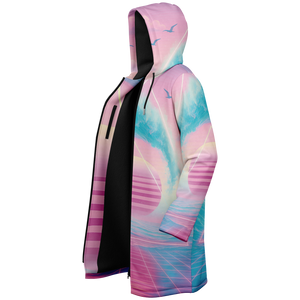 Grid Tide Zip Up Cloak