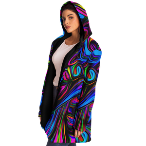 Psychedelic Waves Cloak (Black Fur)