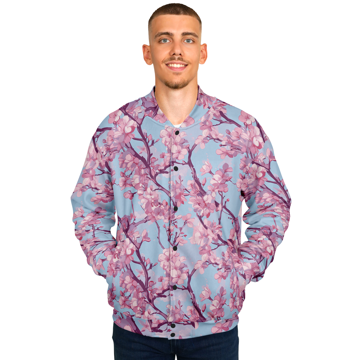 Cherry Blossom Varsity Jacket