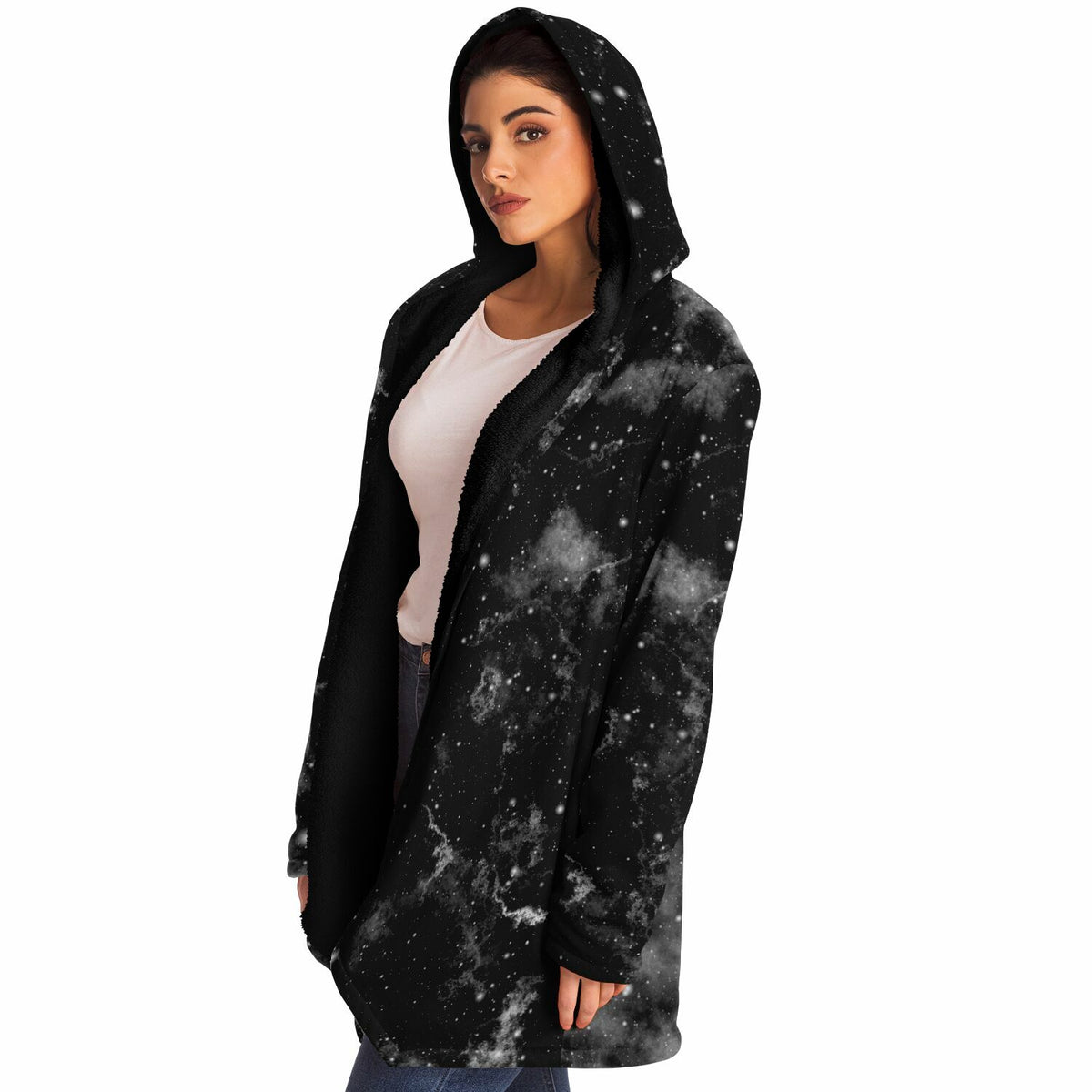 Dark Matter Cloak (Black Fur) - Festival Clothing, Rave Outfits, EDM Gear