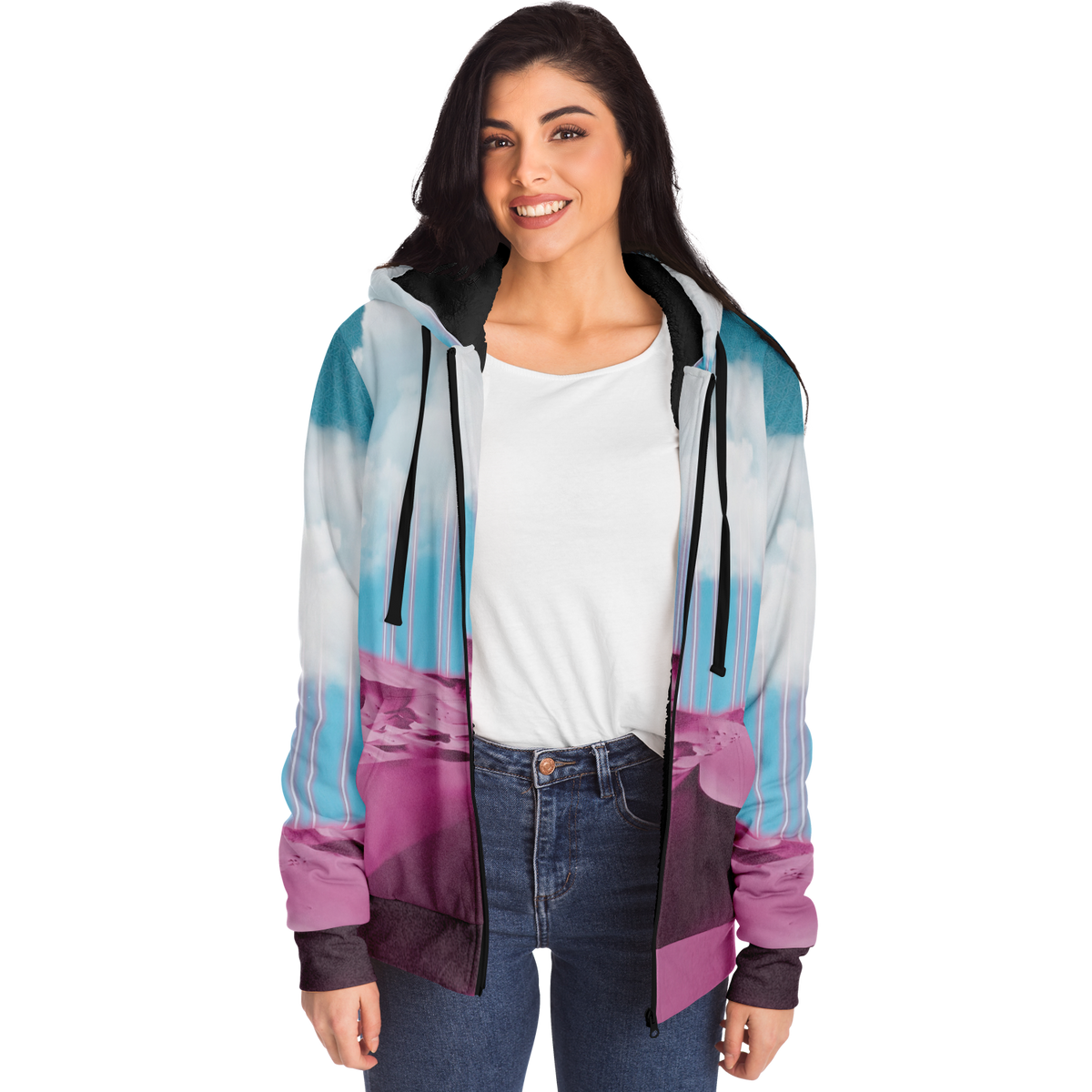 Electric Desert Sherpa Hoodie